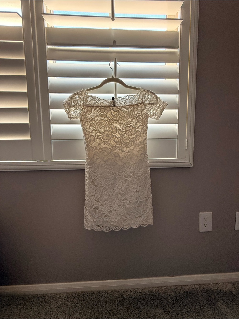 H&M White Lace Mini Dress